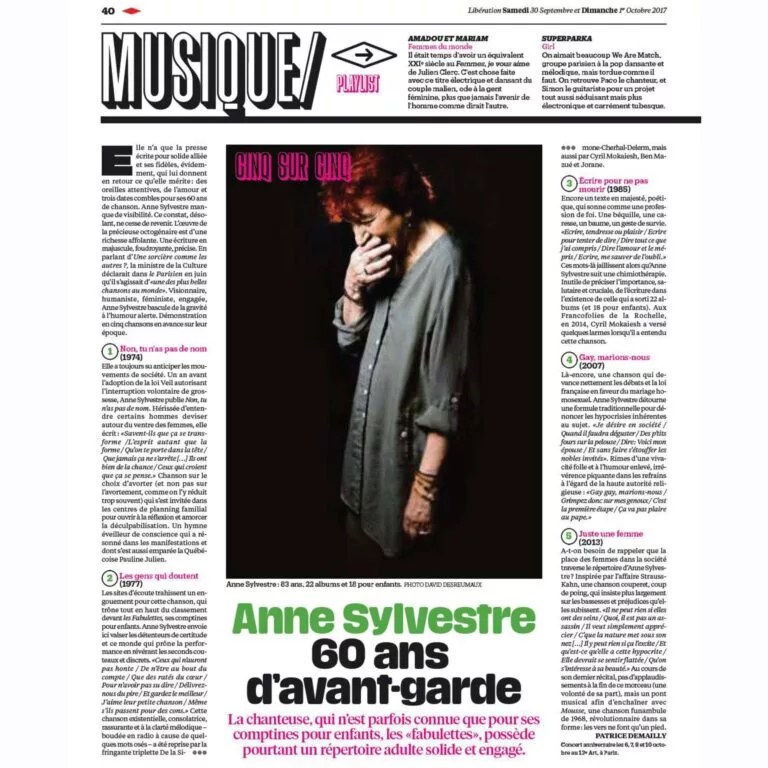 Libération Septembre 2017